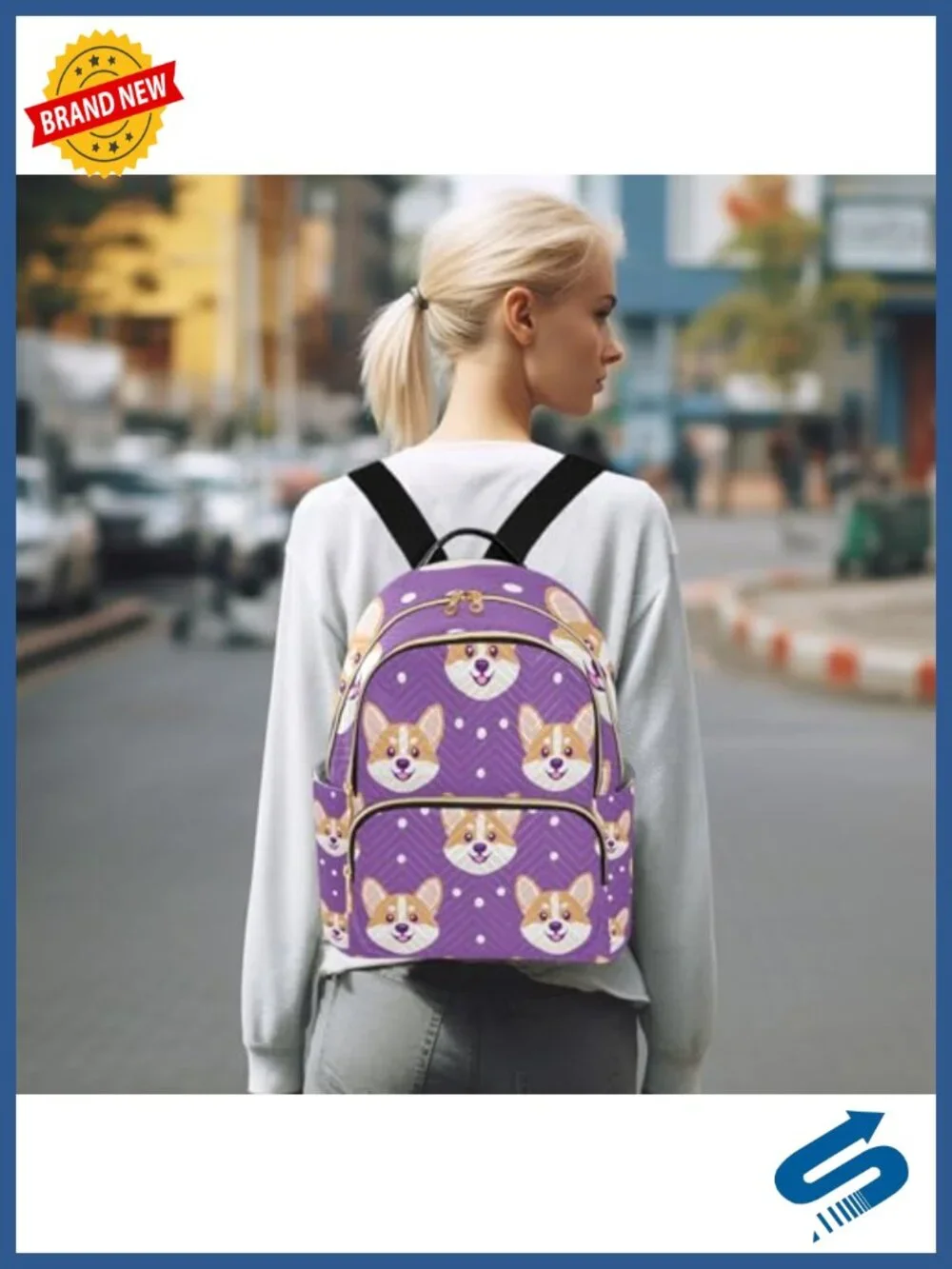 Quilted Polyester Backpack Purse Fashion Daypack Shoulder Bag Lightweight